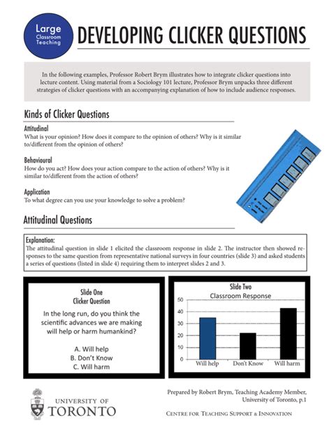 Developing Clicker Questions