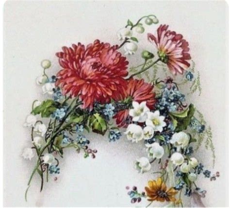 A Painting Of Flowers On A White Background With The Letter C In It S