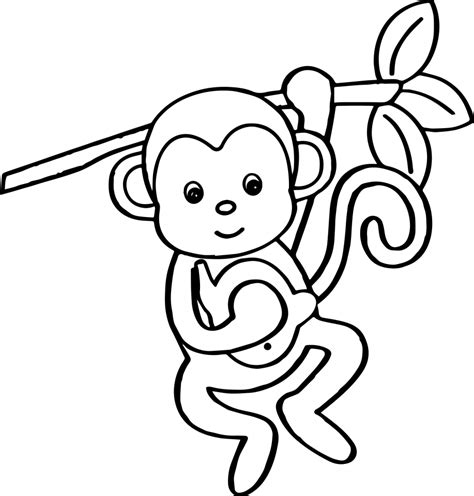 Monkey Coloring Pages Free Download On Clipartmag