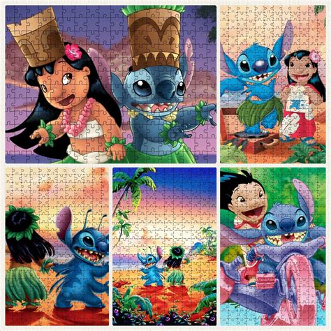 Lilo Stitch Rompecabezas De Madera De 1000 Piezas Juguetes Educativos