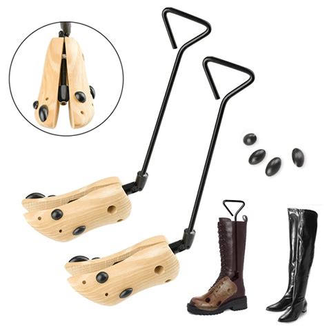 Eimolife Adjustable Wooden Shoe Stretcher With Plastic Shaft Way