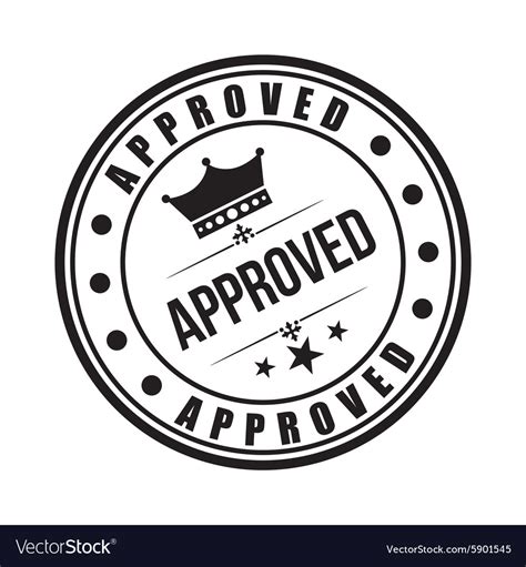 Approved Seal Royalty Free Vector Image Vectorstock