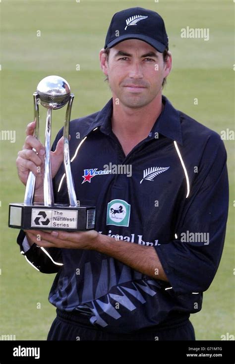 Stephen Fleming Holds The Natwest Trophy Stock Photo Alamy