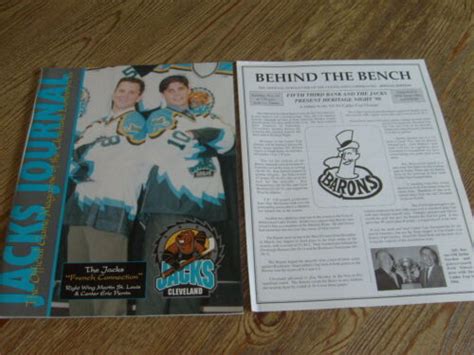 Cleveland Lumberjacks Hockey Magazine Jacks Journal Martin St