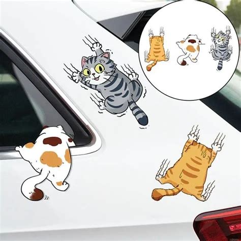 Cute Cat Cartoon Decal Car Stickers