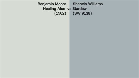 Benjamin Moore Healing Aloe 1562 Vs Sherwin Williams Stardew SW 9138