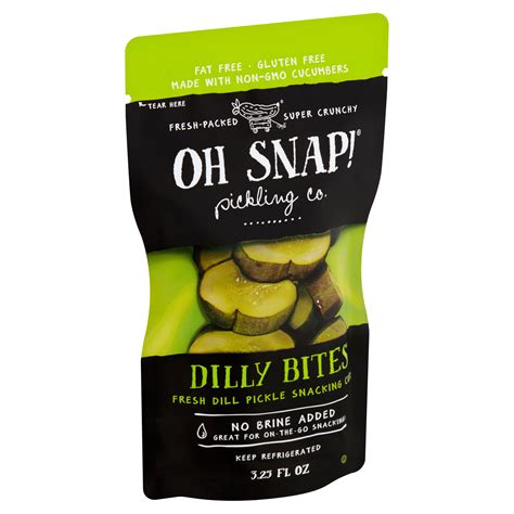 Oh Snap Pickling Co Dilly Bites Fresh Dill Pickle Snacking Cuts 325