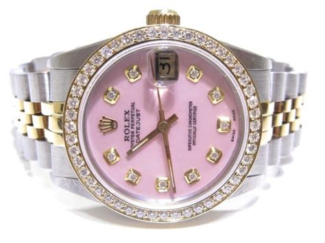 Rolex Ladies Datejust Pink Diamond Dial Jubilee Band Two Tone Watch