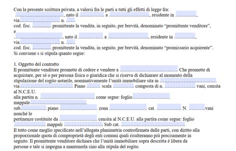 Modulo Compromesso Tra Privati Word E Pdf