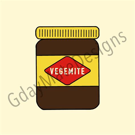 Classic Color Vegemite Jar Vegemite Wall Art Aussie Art Etsy Uk