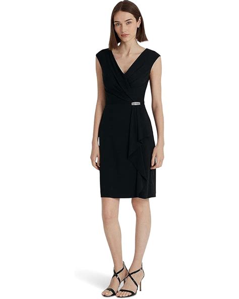 Womens Lauren Ralph Lauren Jersey Cap Sleeve Cocktail Dress