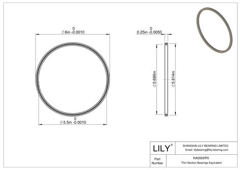 Kdn Ka055xp0 Constant Section Cs Bearings Kaydon Lily Bearing