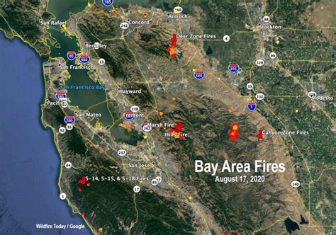 Bay Area Fires August 17 2020 Wildfire Today