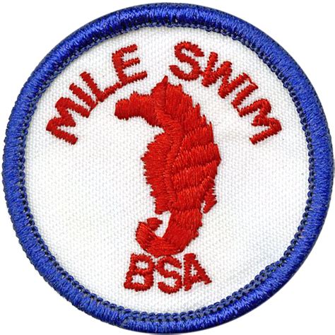 Scouts Bsa Mile Swim Emblem Worksheets Library