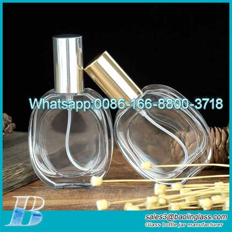 50 Ml Bouteille De Parfum En Verre Transparent Oblat Vente En Gros