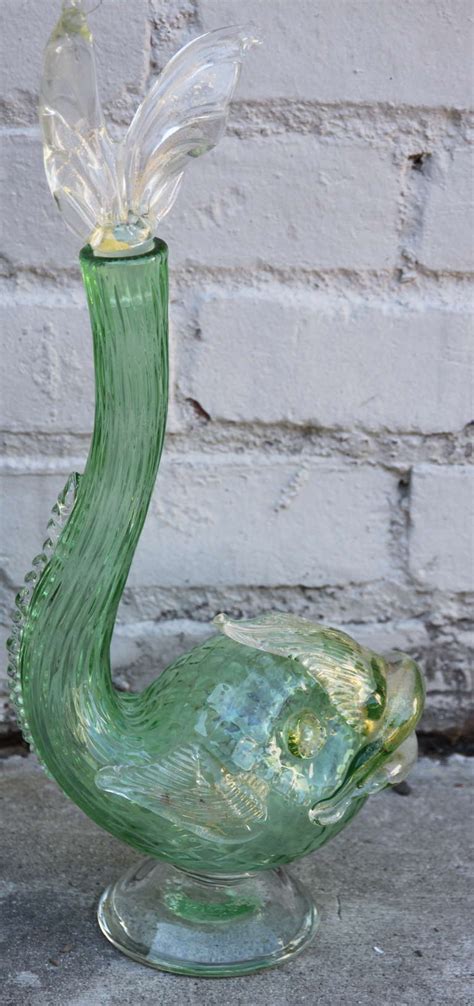 Unique Murano Dolphin Shaped Decanter At 1stdibs