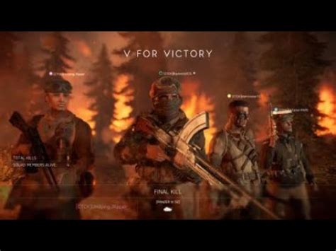 Battlefield V Firestorm Squad Win With Mars Ripper Blah And Big Near