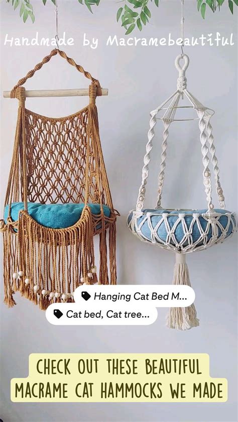 Check Out These Beautiful Macrame Cat Hammocks We Made Macrame Cat