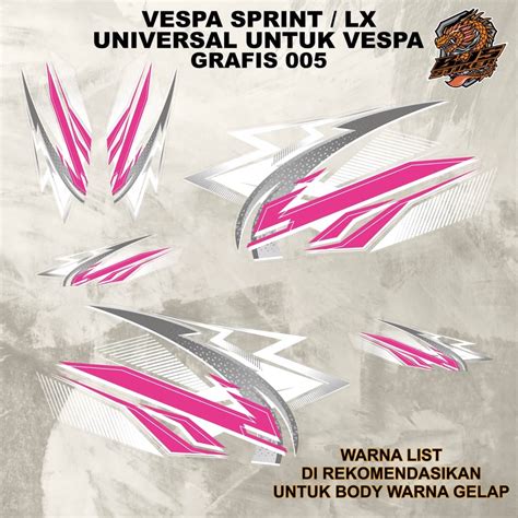 Jual Cod Stiker Transparan Vespa Cod Striping Sticker Stiker