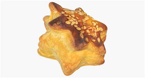 Puff Pastry Star With Sesame 01 3d Model Turbosquid 2066559