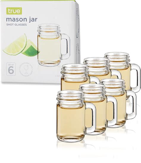 Amazon True Mason Jar Shot Glasses Reusable Mini Mason Jar Shaped