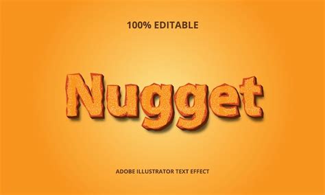 Premium Vector Nugget Text Effect Premium