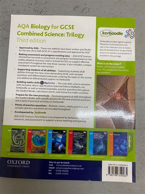 Aqa Gcse Biology For Combined Science Trilogy Student Book By Not