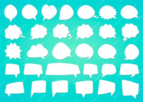 Premium Vector Stickers Of Speech Bubbles With Shadow Set On Color