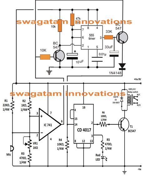 Clap Operated Switch Circuit Diagram