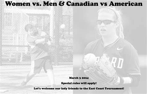 Women Vs Men Game East Coast Senior Softball Tournaments