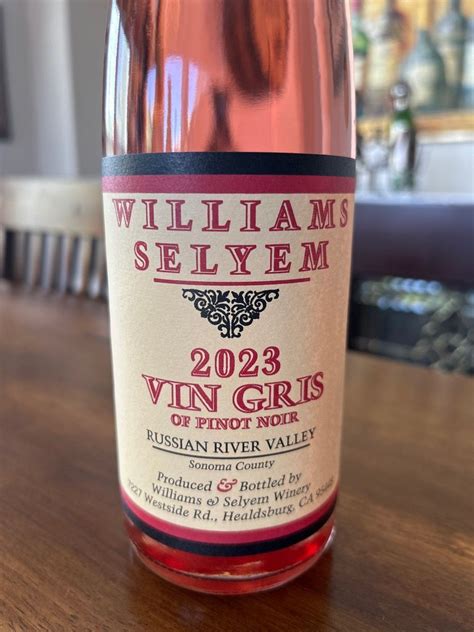 Williams Selyem Vin Gris Of Pinot Noir Usa California Sonoma