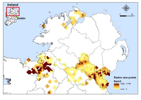 Map Of Radon Zones In Ireland