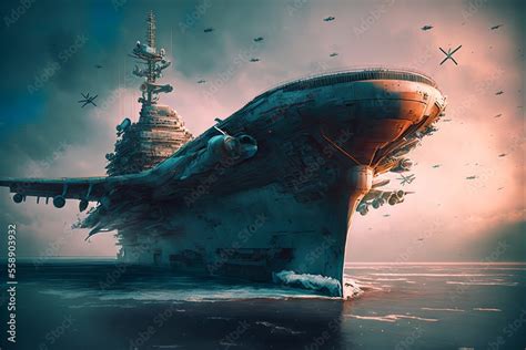 Modern battleship courtesy of the Navy Stock Illustration | Adobe Stock