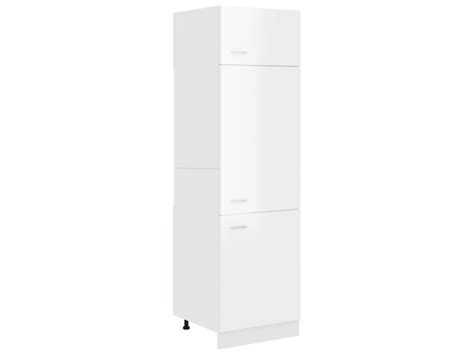 Armoire De Cuisine Blanc Brillant 60x57x207 Cm Conforama