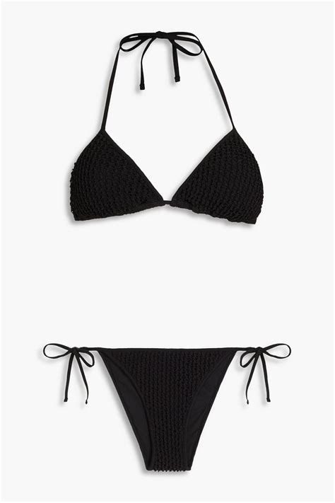 Gentryportofino Crochet Knit Triangle Bikini The Outnet