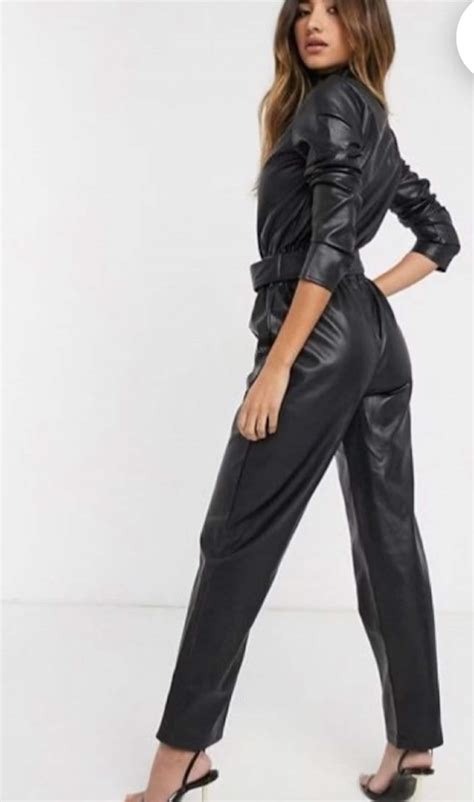 Leather Jumpsuit Lambskin Leather Jumpsuit Jumpsuit Women Leather Jumpsuit Genuine Leather