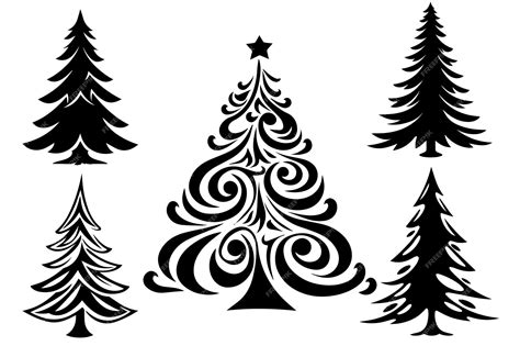 Premium Vector Christmas Tree Silhouette Design