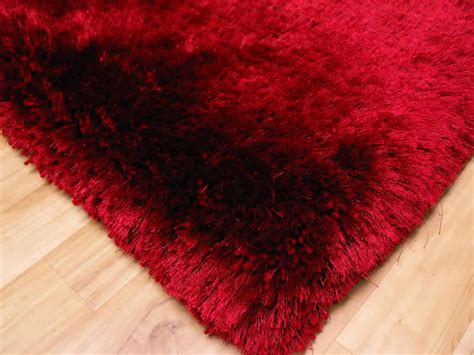 Plush Red Shaggy Rug [Plush Red Shaggy Rug] - £117.00 : Rugs Centre