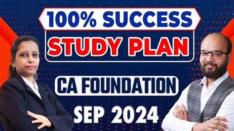 100 Success Study Plan CA Foundation Sep 2024 Pass CA Foundation Sep