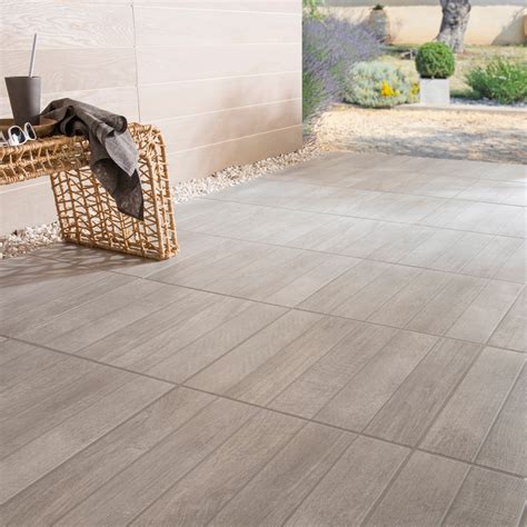 Carrelage Sol Ext Rieur Effet Bois Gris Jungle L X L Cm Leroy