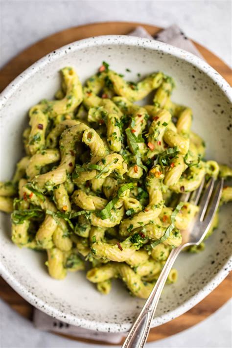 Avocado Pesto Pasta Vegan And Gluten Free From My Bowl