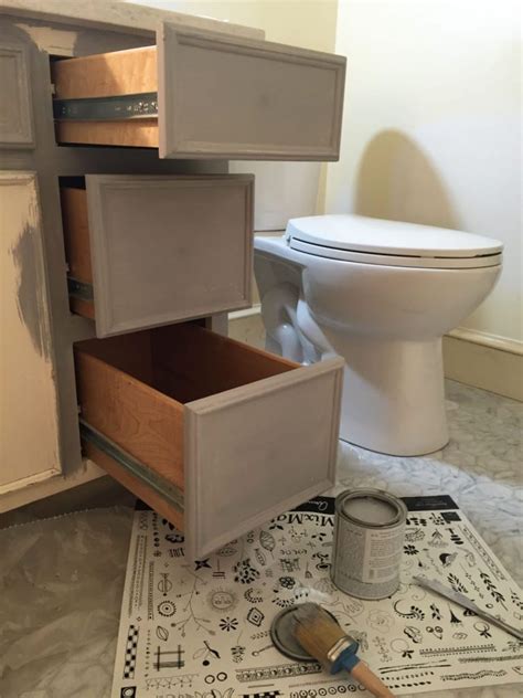 Chalk Paint Bathroom Vanity Makeover Remodelaholic