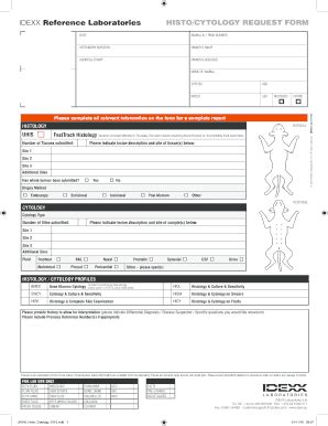 Fillable Online Idexx IDEXX Reference Laboratories HISTO CYTOLOGY