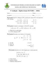 Lista de exercícios algebra Docsity