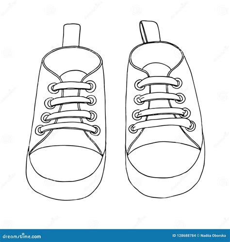 Croquis Des Espadrilles Pour Un B B Une Paire De Chaussures D