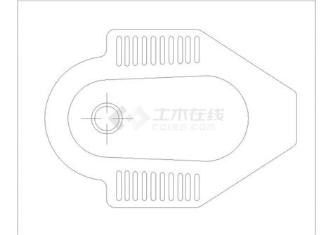 某蹲便器cad设计节点平面 通用节点详图 土木在线