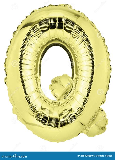 Letter Q in Gold Mylar Balloon Isolated Stock Illustration ...