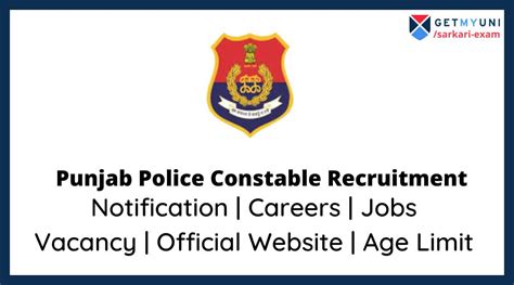 Punjab Police Constable Recruitment Cbt Dates Released