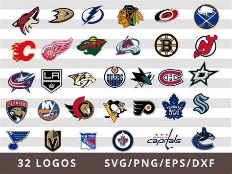 NHL Svg 32 NHL Logos Svg NHL Teams Logo Svg Bundle Hockey | Etsy