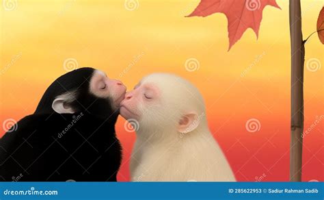 White Faced Capuchin Monkey Stock Illustration Illustration Of